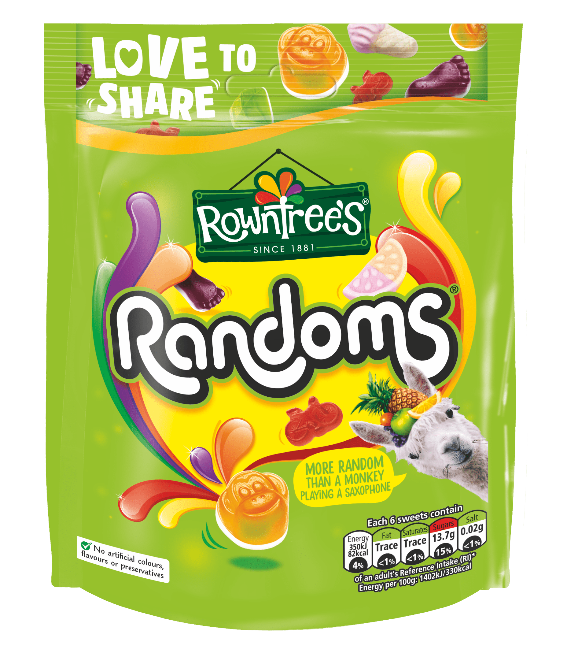 ROWNTREE'S Randoms Sweets Sharing Bag 150g